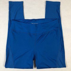 NEW Orange Theory Womens XL Blue Grey Active Leggings CFMeshPnlLg BIGrGeo $60